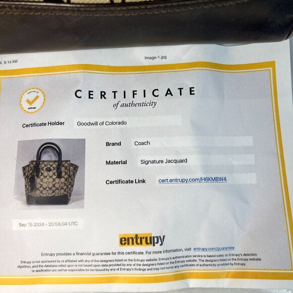 Certified Coach Jacquard Leather Tote Hand Bag Purse Dual Handles shoulder strap - Picture 2 of 6